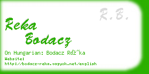 reka bodacz business card